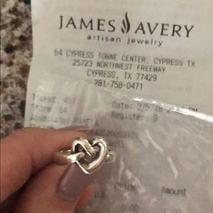 James Avery heart knot ring